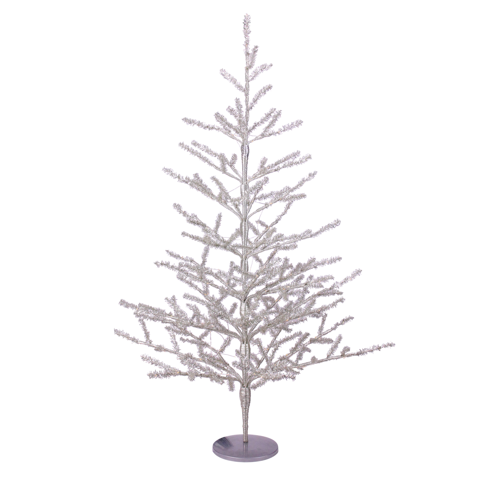 Northlight Silver Tinsel Twig Artificial Christmas Tree 3 foot, Clear
