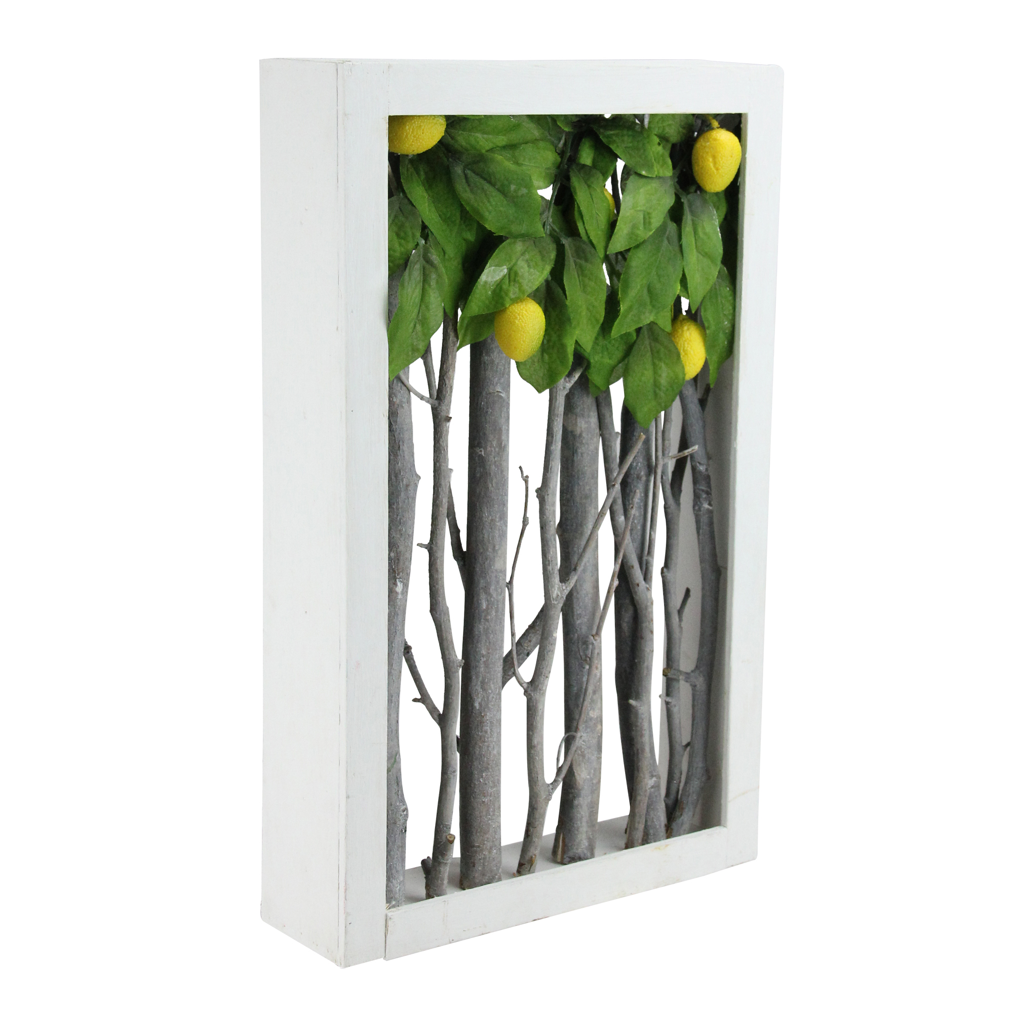 Northlight 14.5" White Birch Branch Lemon Tree Rustic
