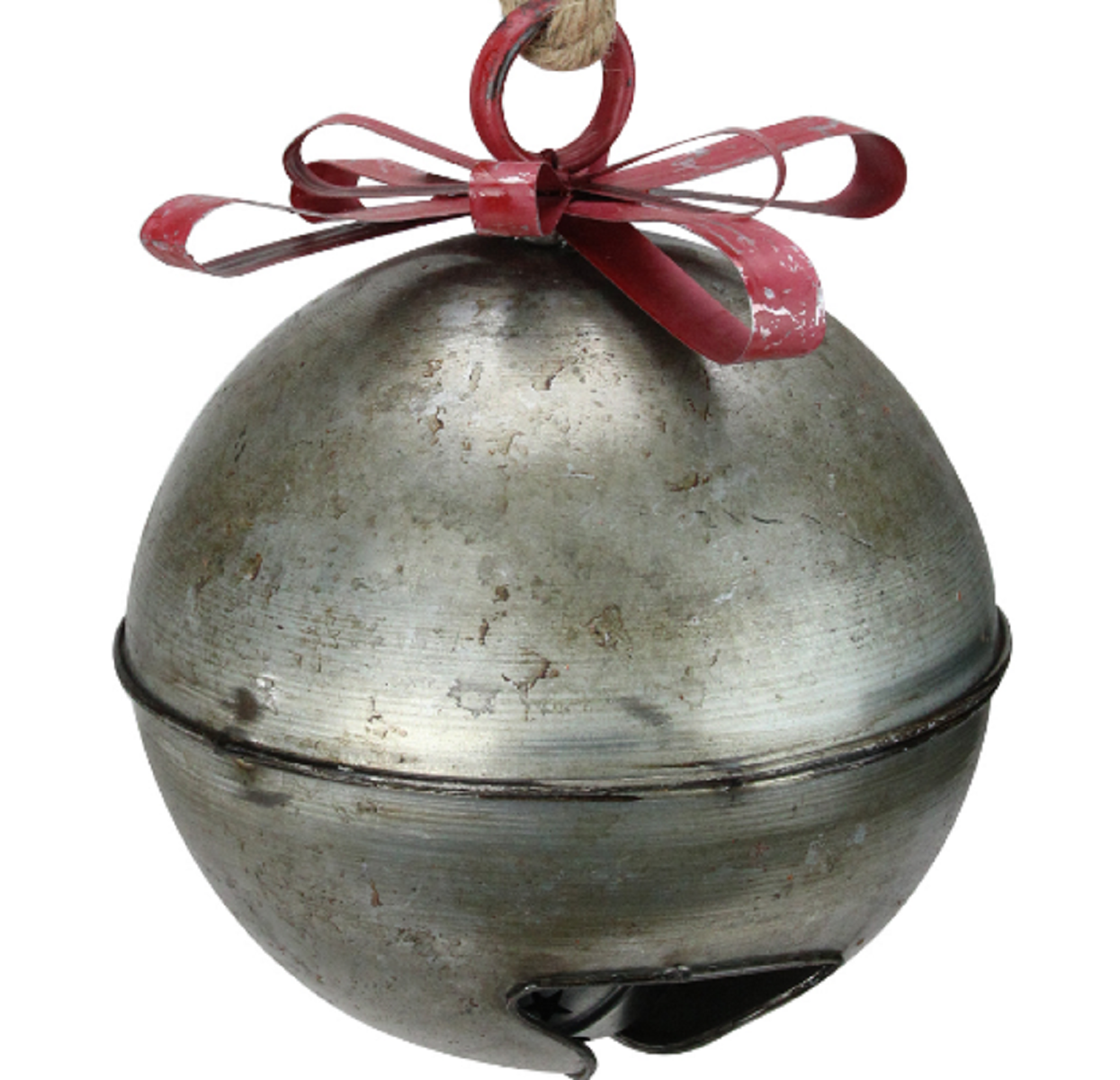 Raz 9 Round Rustic Weathered Metal Christmas Bell eBay