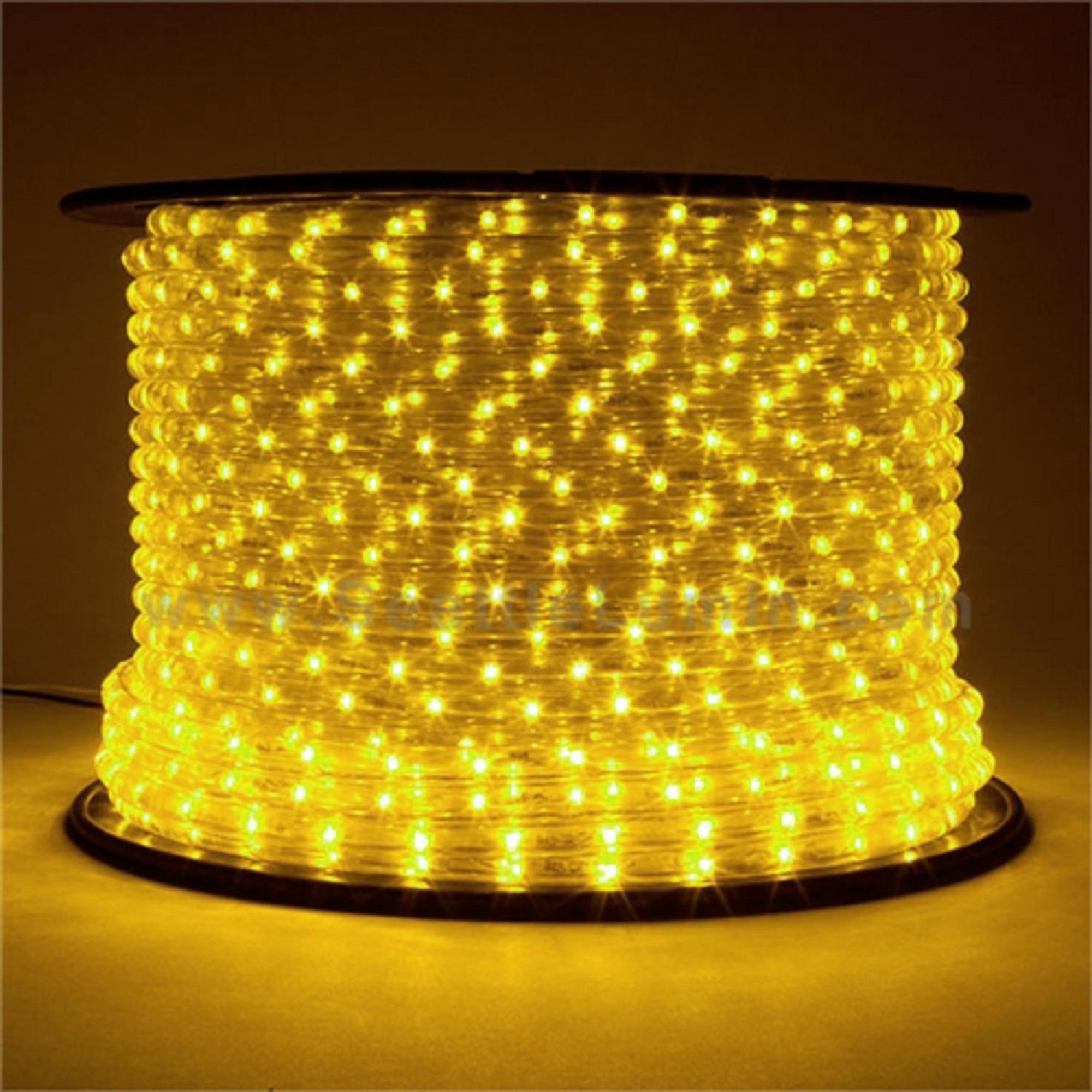 Northlight 150' Yellow LED Indoor/Outdoor Christmas Rope Lights on a