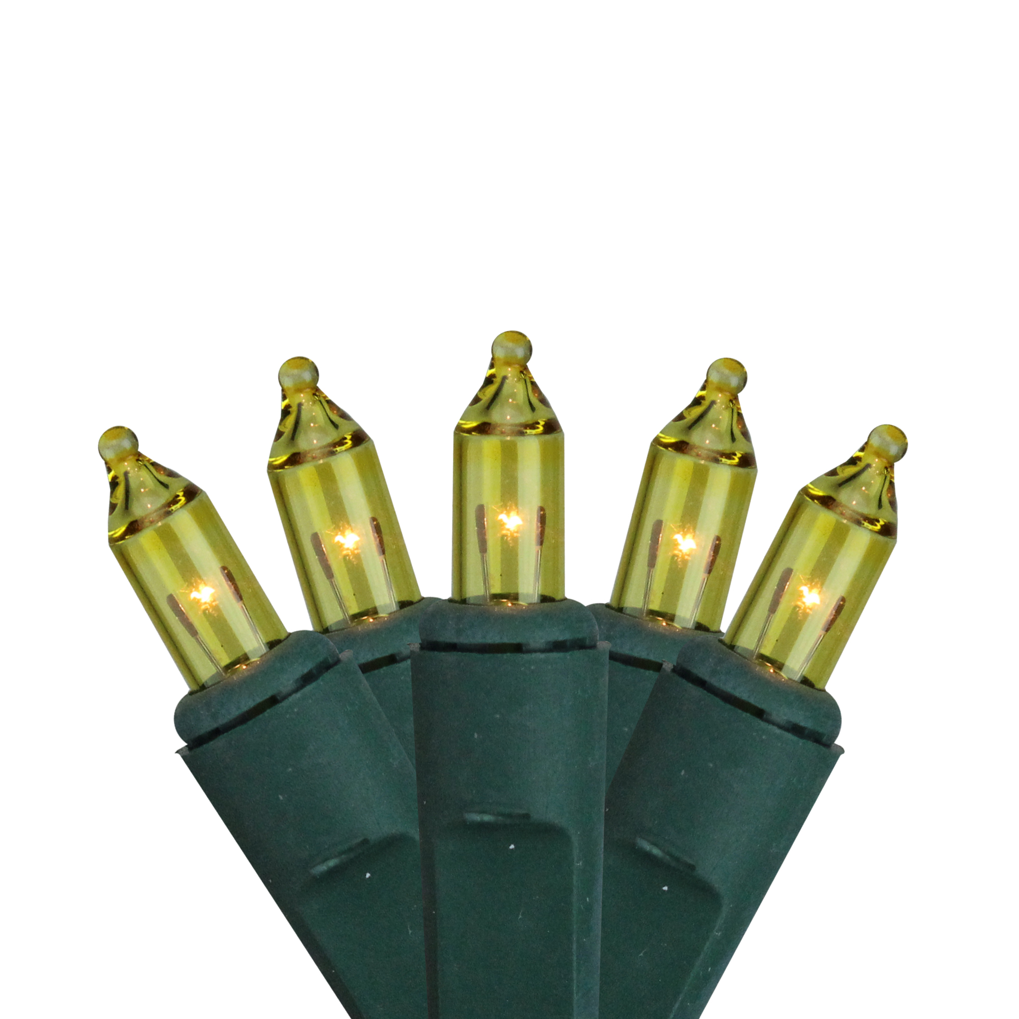 Sienna Set of 10 Battery Operated Gold Mini Christmas Lights Green