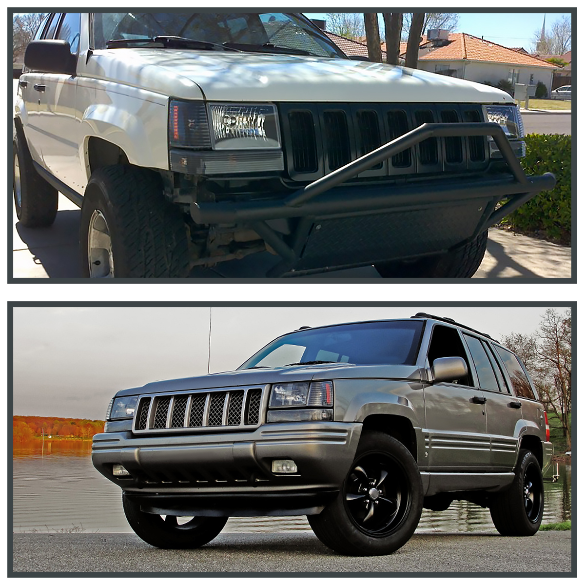 Fits 1993 1996 Grand Cherokee Black Headlights Corner Signal Lights Bumper Lamps Ebay