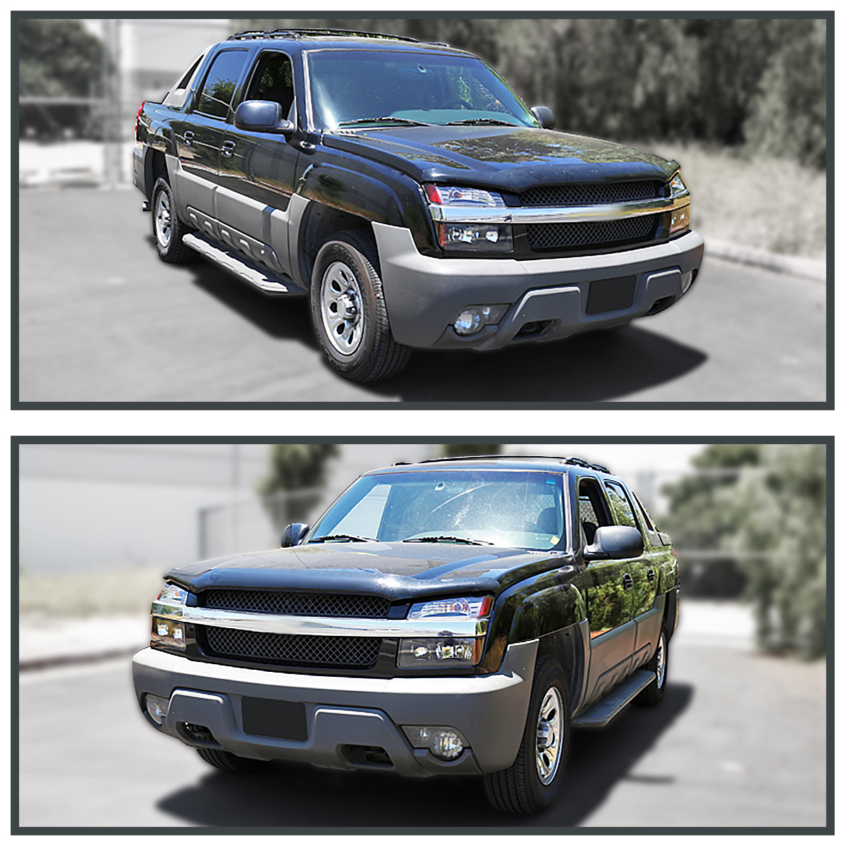 For Black 20022006 Chevy Avalanche Body Cladding Headlights+Signal