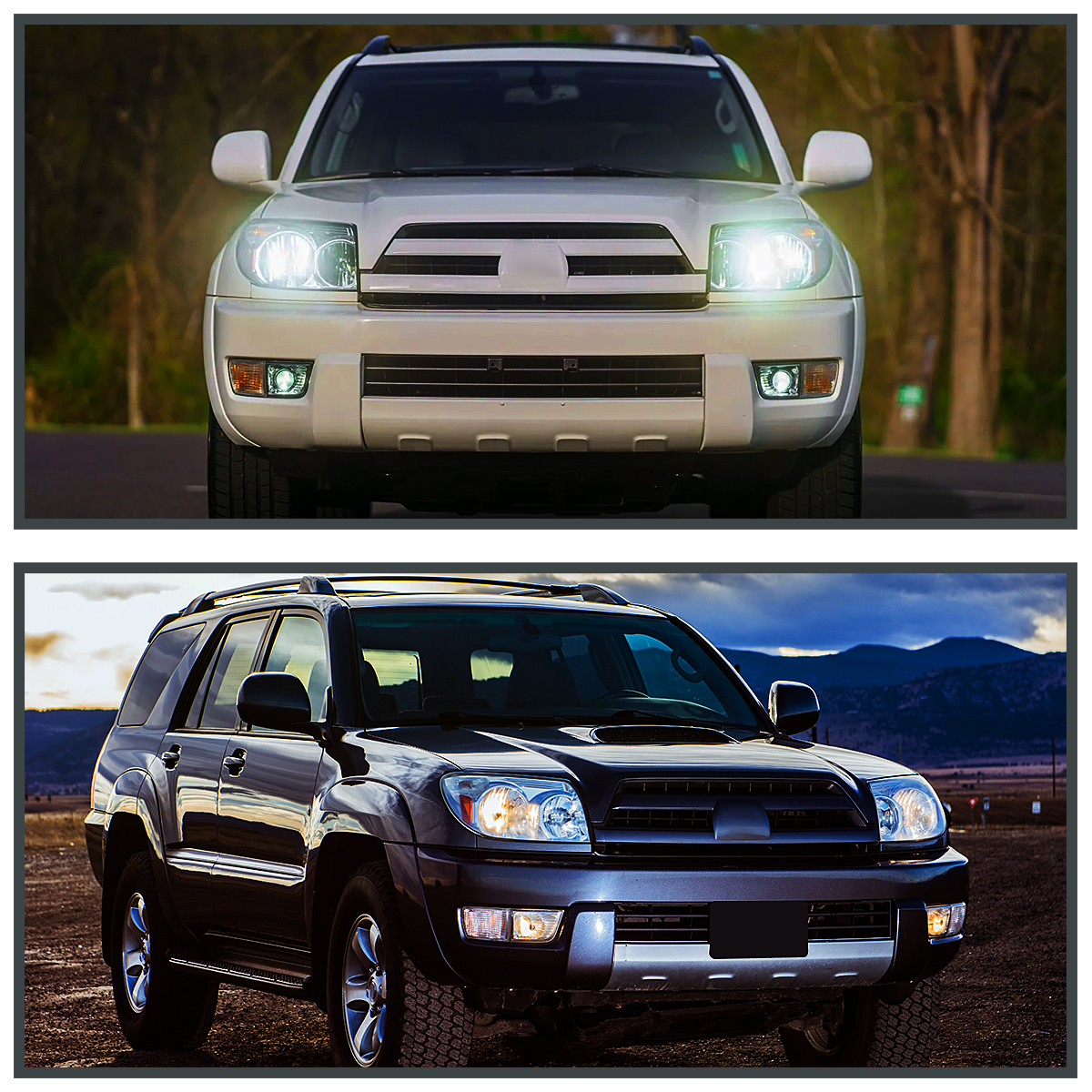 Right Passenger Side Headlight For 2003-2005 Toyota 4Runner – Halogen, DOT/SAE – Headlightsdepot – Bulbs Included