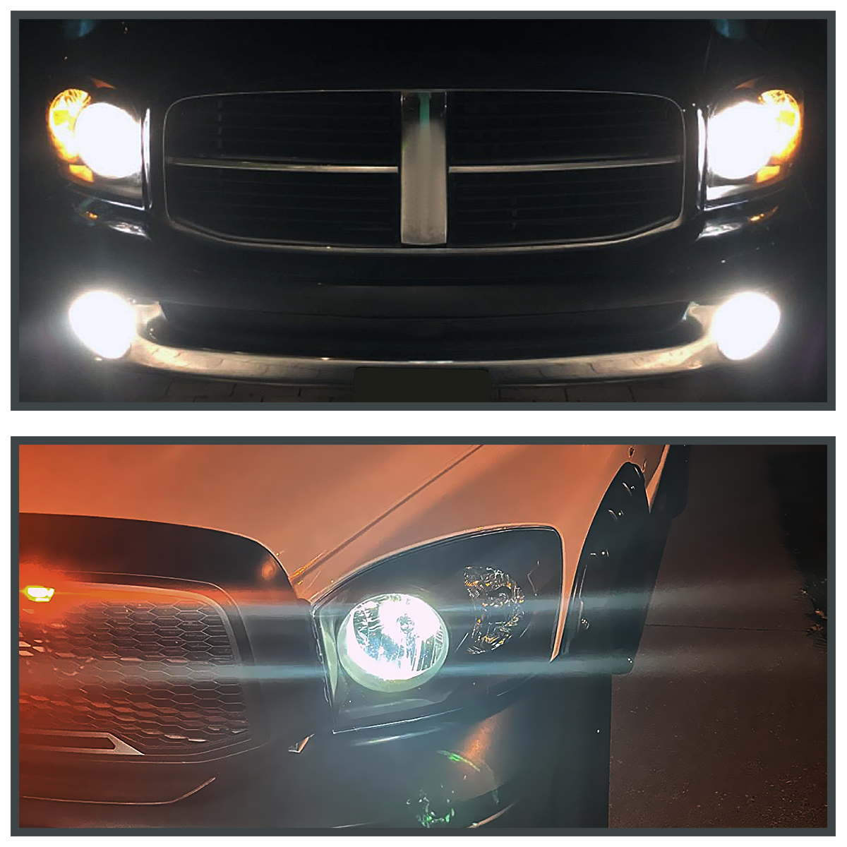 Black Bezel Headlight Assemblies For Dodge Ram 1500/2500/3500 (2006-2008) - Pair Halogen