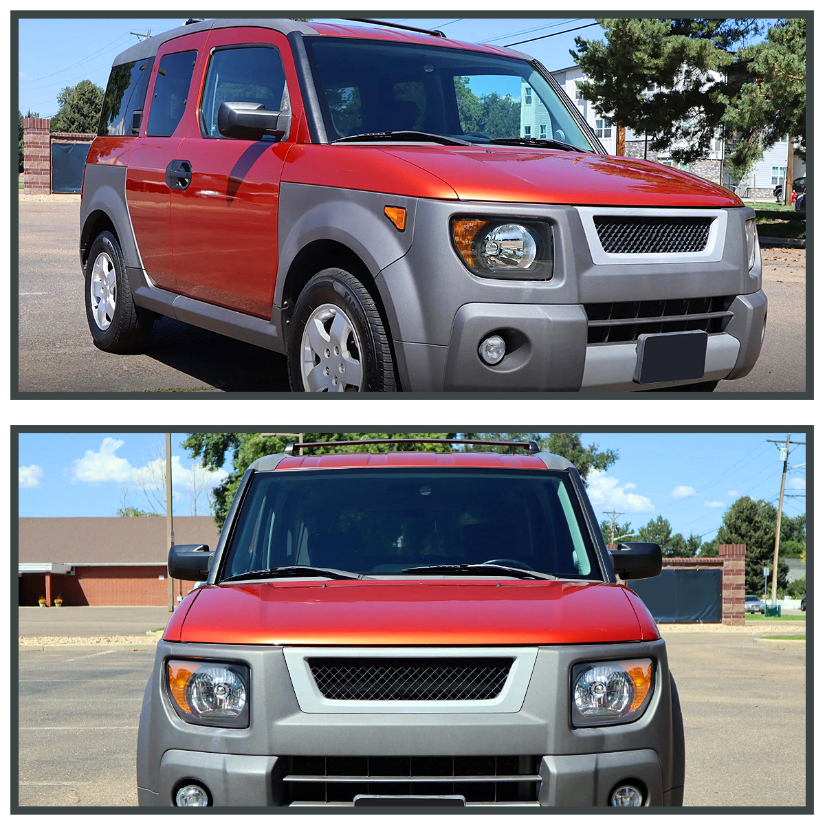 Fits 2003-2008 Honda Element Black Headlights Assembly Lamps Left+