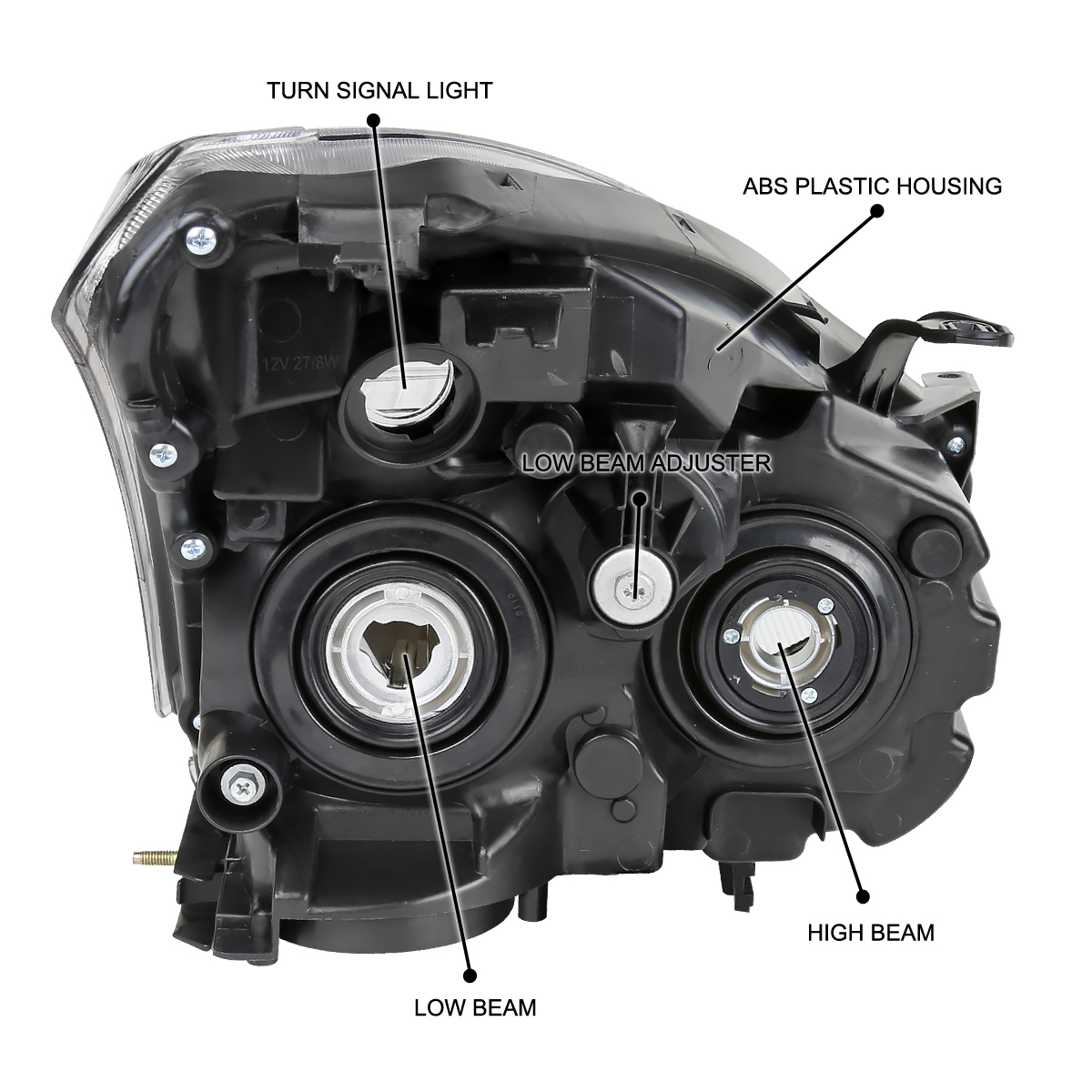 For 20082013 Nissan Rogue 20142015 Select Clear Halogen Headlights