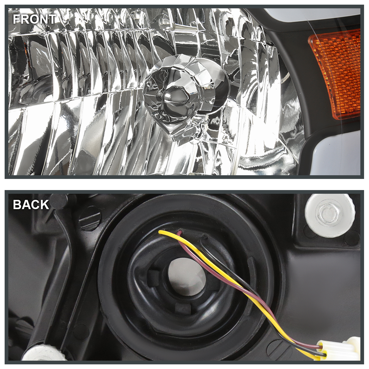thumbnail image 2 of Black Headlight Assemblies W/ LED Tube Bar – Fits 2005-2011 Toyota Tacoma, Pair, DOT/SAE 2 of 6