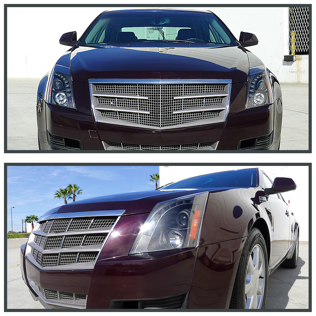 Black 20082014 Cadillac CTS LED Projector Headlights Head Lamps Left