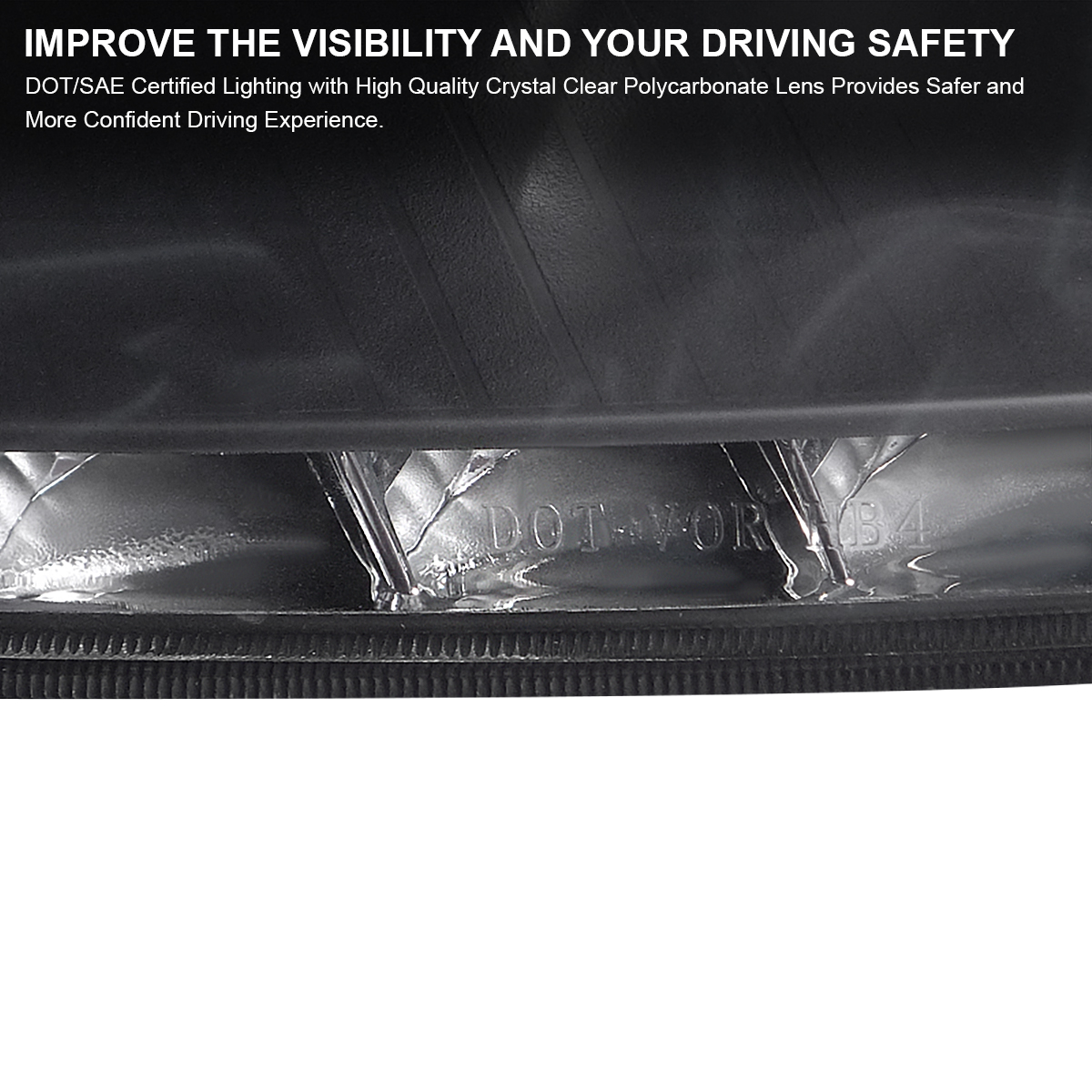 thumbnail image 2 of Spec-D Tuning LED Strip Projector Headlights For Honda Civic 2004-2005 – Black Housing, Clear Lens 2 of 3