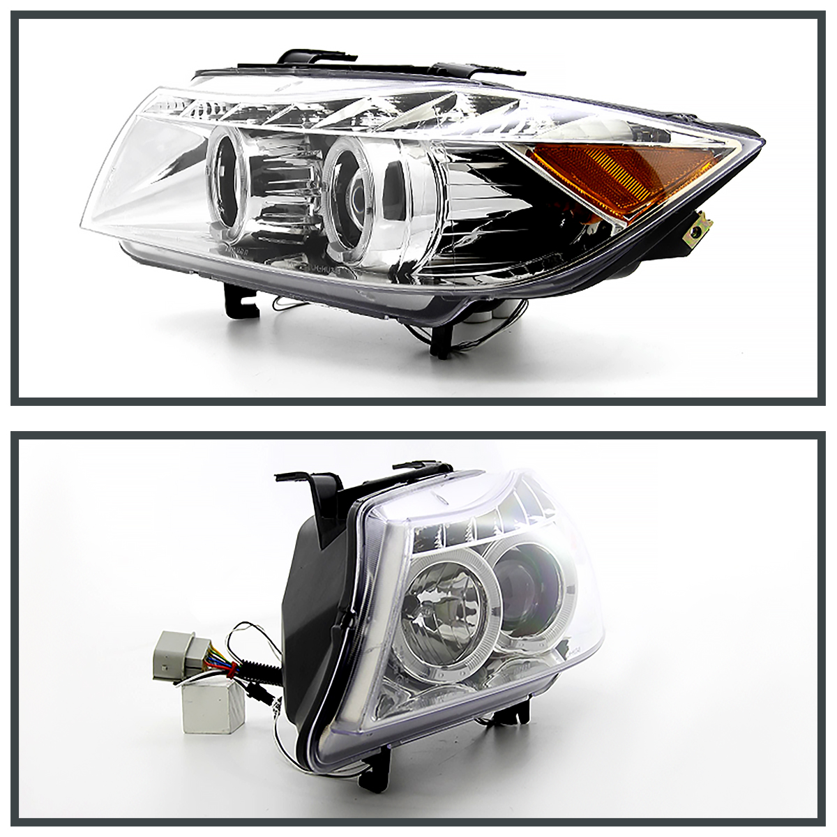 Fits 20062008 BMW E90 320i 323i 335i M3 3 Series LED Halo Projector