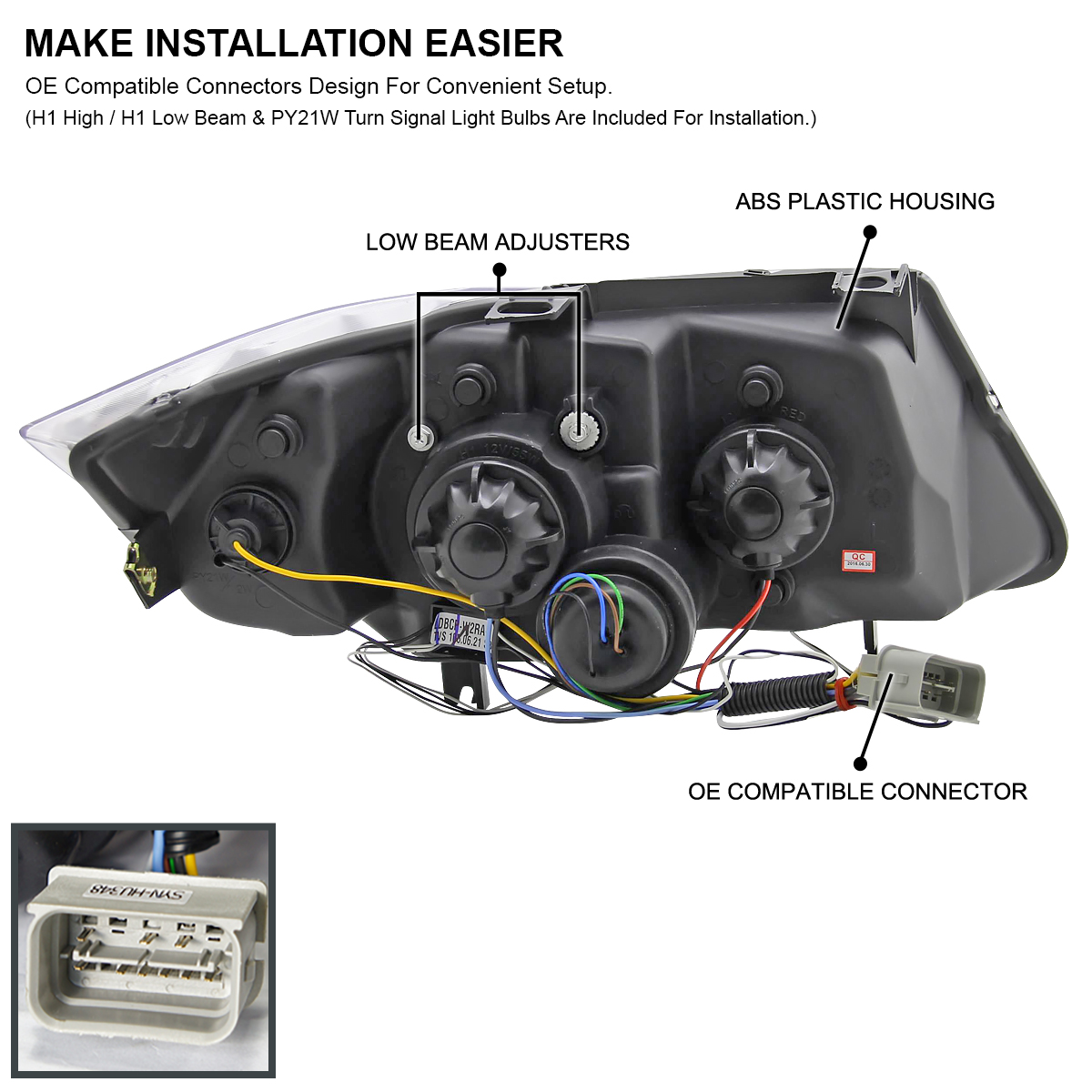 Fits 20062008 BMW E90 320i 323i 335i M3 3 Series LED Halo Projector