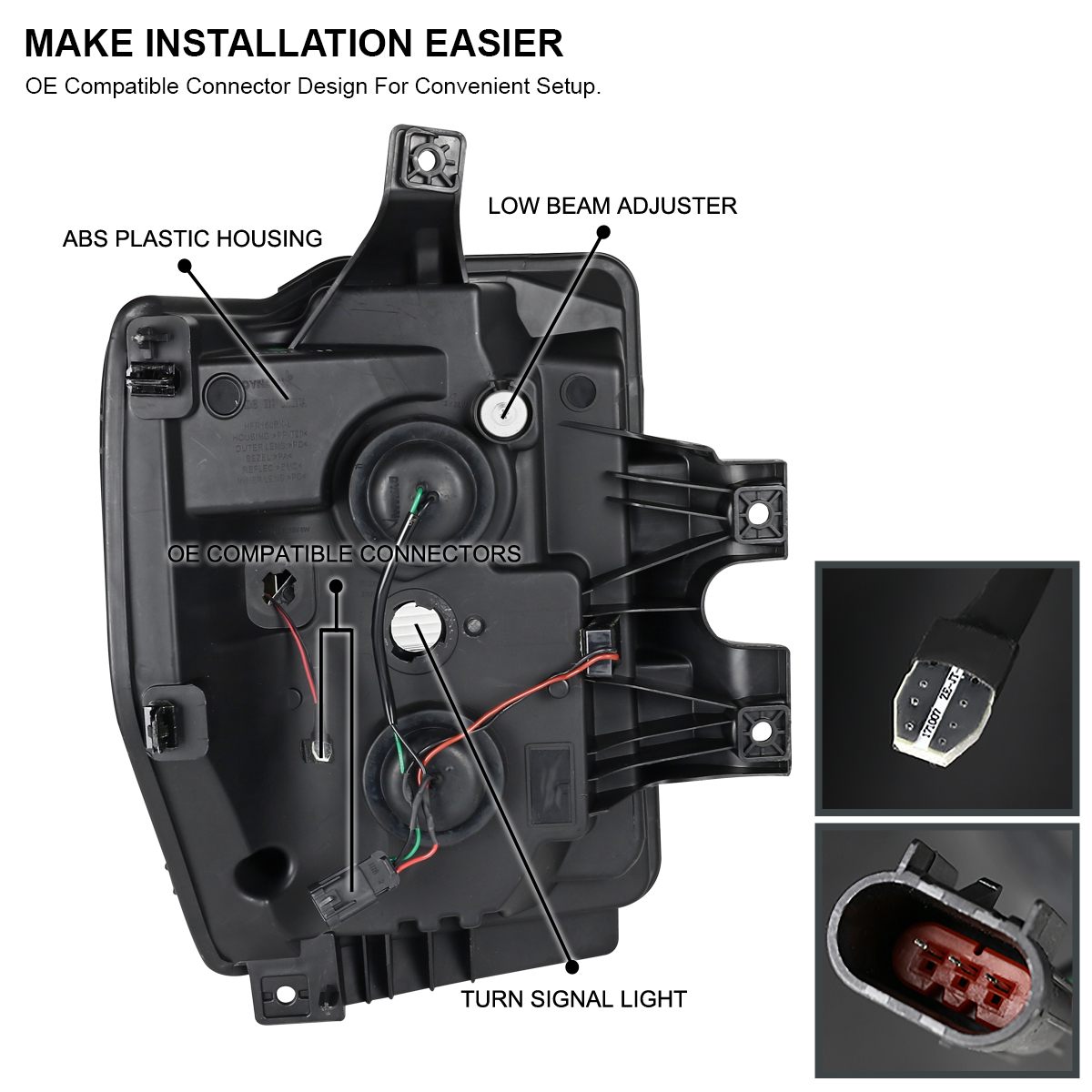 Fits 2008 2009 2010 Ford F250 F350 F450 Superduty LED Bar Projector