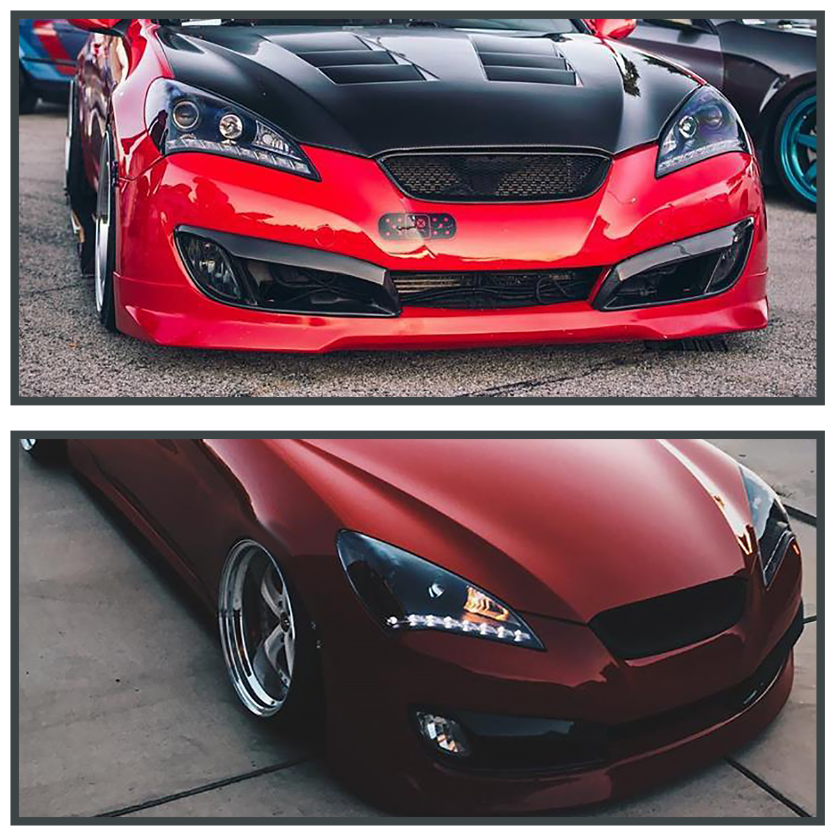 For 20102012 Hyundai Genesis 2Dr Coupe Black Projector Headlights LED