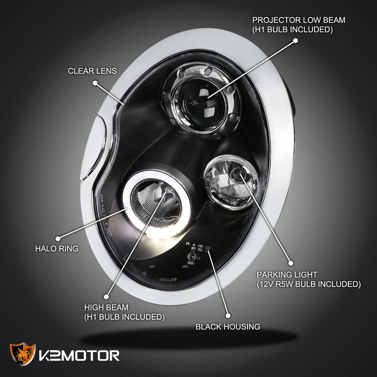 For 20022006 Mini Cooper S Replacement LED Halo Projector Headlights Black Pair eBay For 20022006 Mini Cooper S Replacement LED Halo Projector Headlights Black Pair eBay