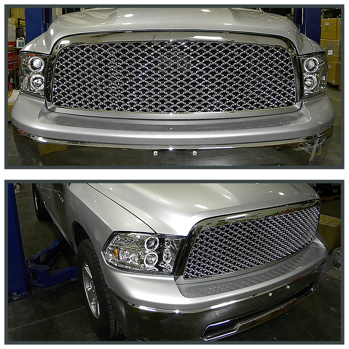 For 2009-2018 Dodge Ram 1500 10-18 Ram 2500/3500 Halo Projector