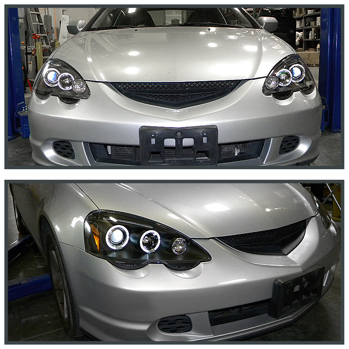 Fit 20022004 Acura RSX LED Eyelid HALO projector headlights Black Left
