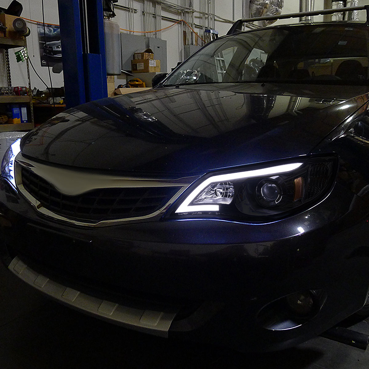 For 20082011 Subaru Impreza WRX Outback LED DRL Projector Headlights