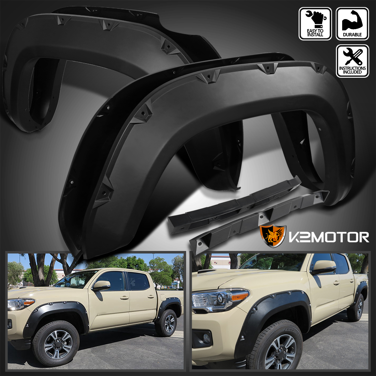 NEW OEM TOYOTA TACOMA 2016-2019 /& UP MUDGUARD KITS WITH SCREWS