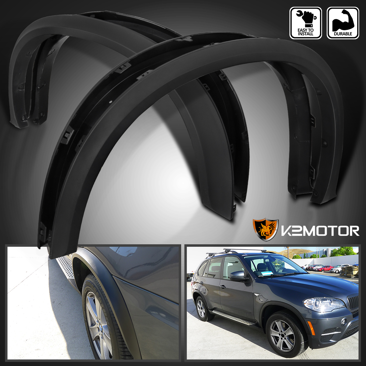 For 0713 BMW X5 E70 Arch Offroad Black Fender Flares 20" / 21" Cover Protect eBay
