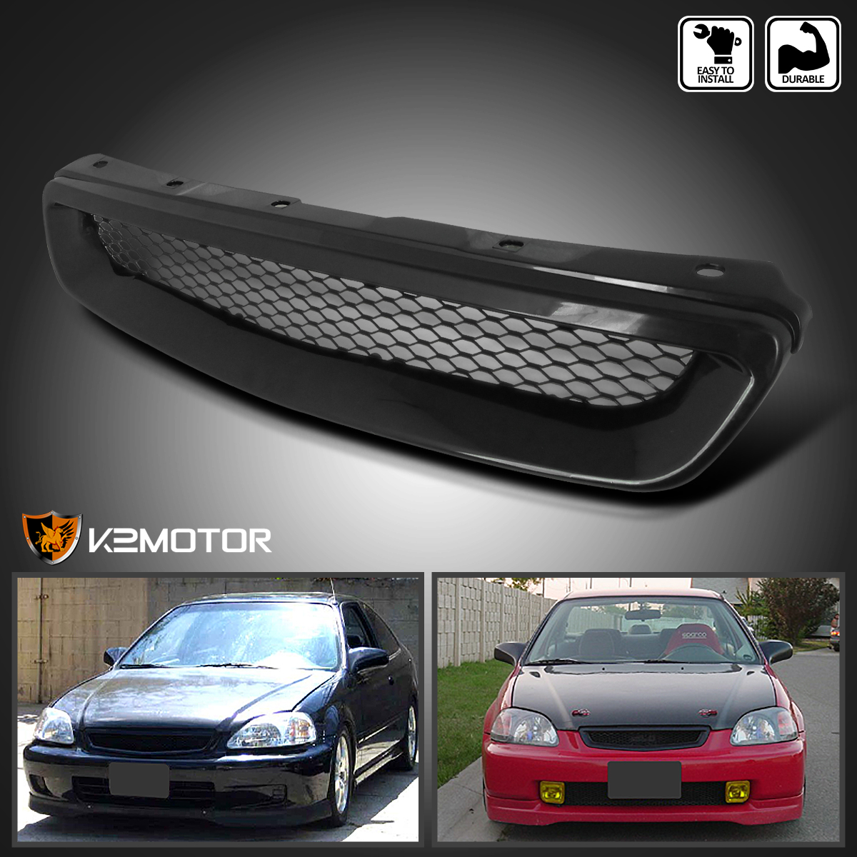 Car Front Hood Mesh Bumper Grille for Honda Civic JDM Type R 1996