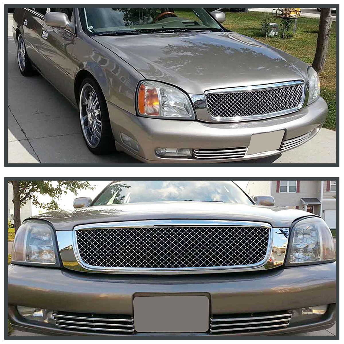 2000 2005 Cadillac Deville Chrome Front Hood Mesh Grill