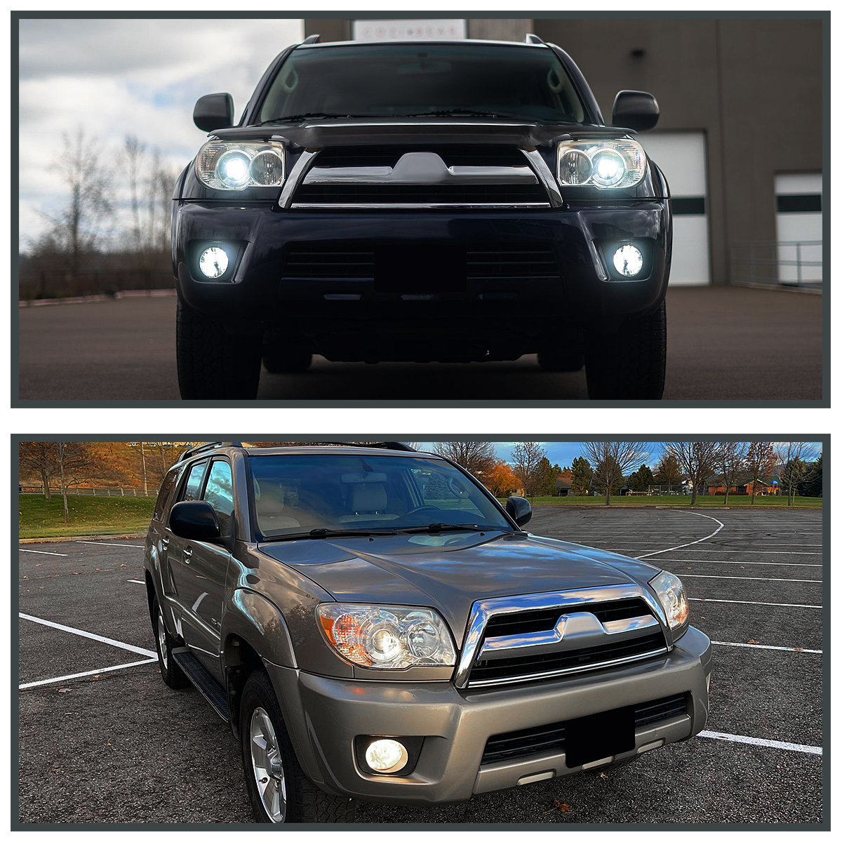 Maxcomotors Fog Light Kit For 2006-2009 Toyota 4Runner – Clear Lamps + Bezels + Switch