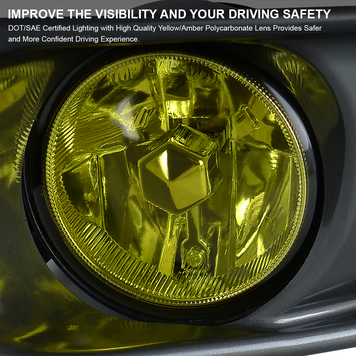 For 19992000 Honda Civic Si JDM Yellow Bumper Fog Lights Kit + Switch