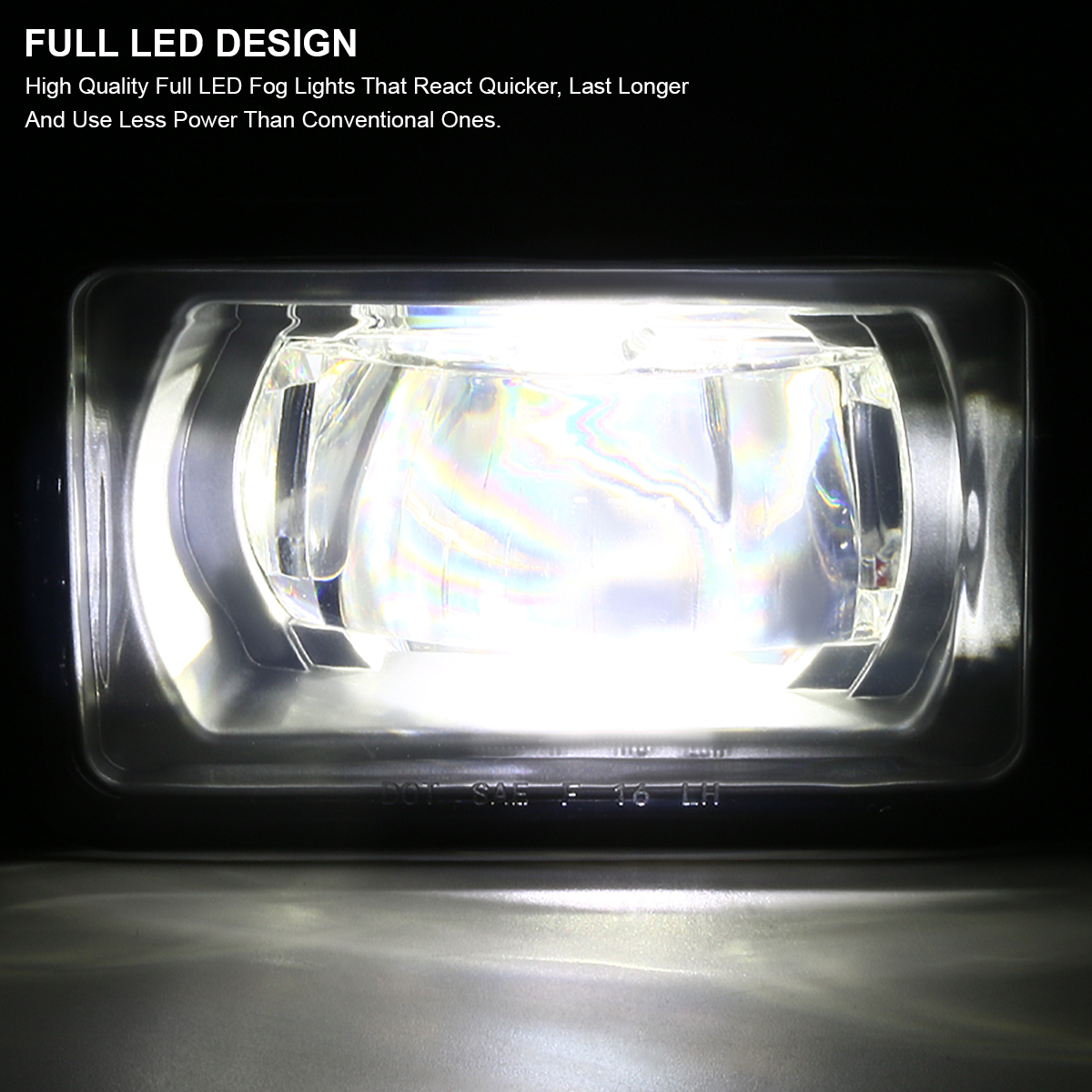 Smoke For 2017-2018 F250 F350 SuperDuty LED Driving Bumper Projector