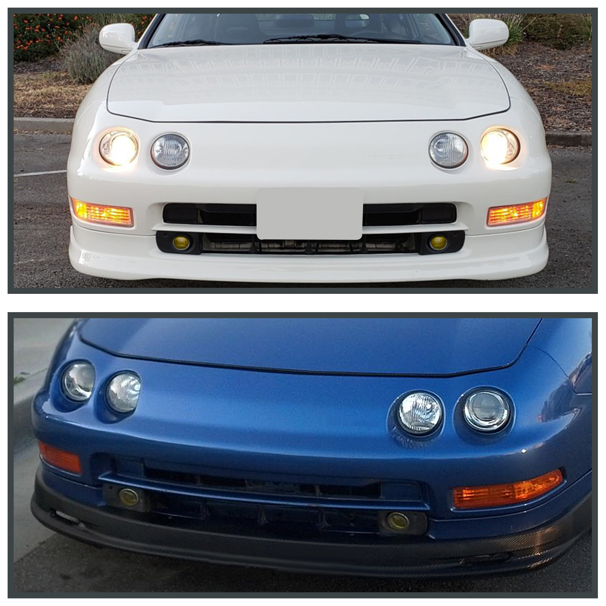 19941997 Acura Integra Yellow Bumper Lamps Driving Fog Lights+Switch