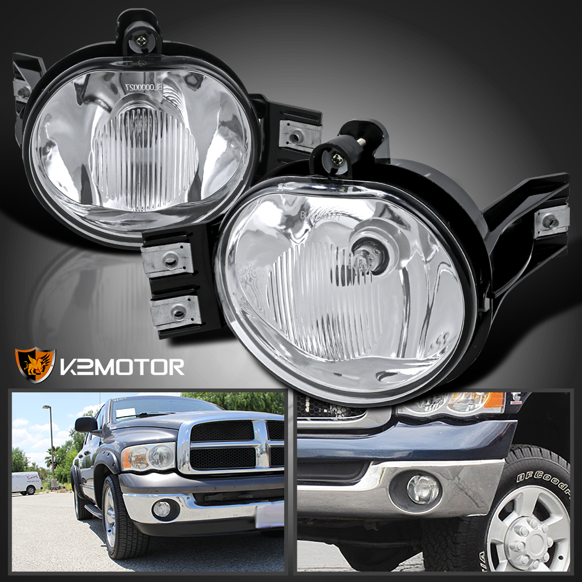 Fog Lights For 2002-2008 Dodge Ram 1500 2500 3500 Bumper Driving - Foto 10