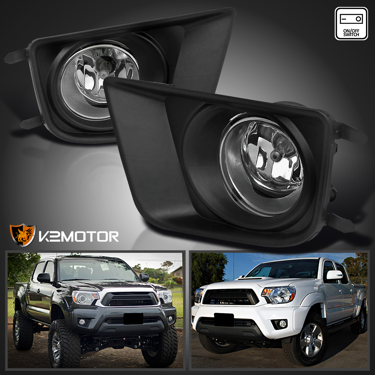 For 20122015 Toyota Clear Bumper Driving Fog Lights+Switch Left