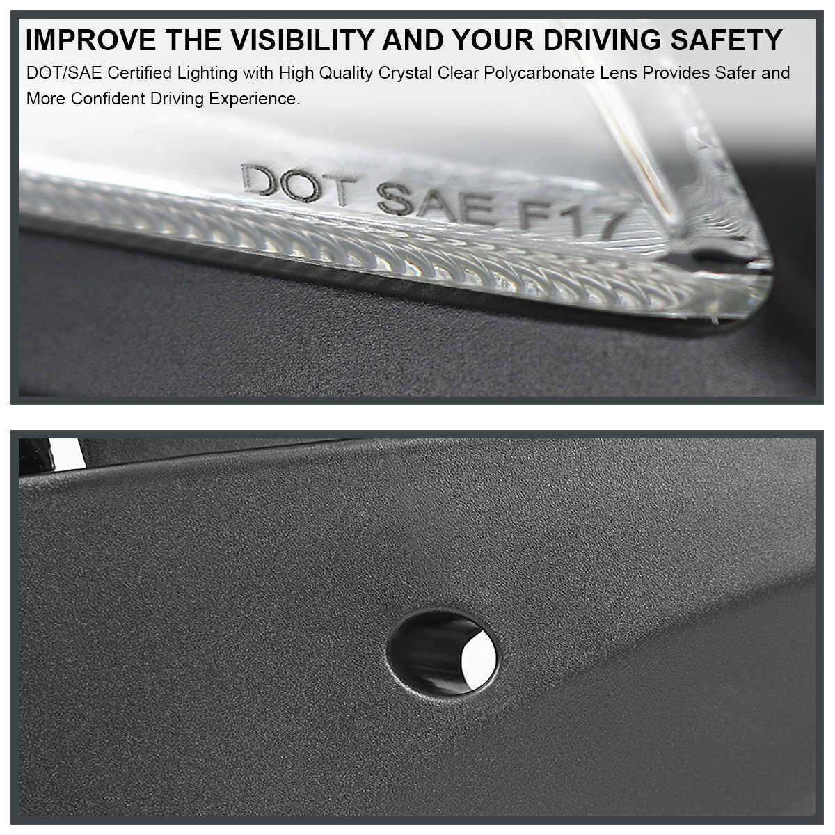 For 2016-2018 Hyundai Tucson Clear Bumper Fog Lights Driving Lamps w