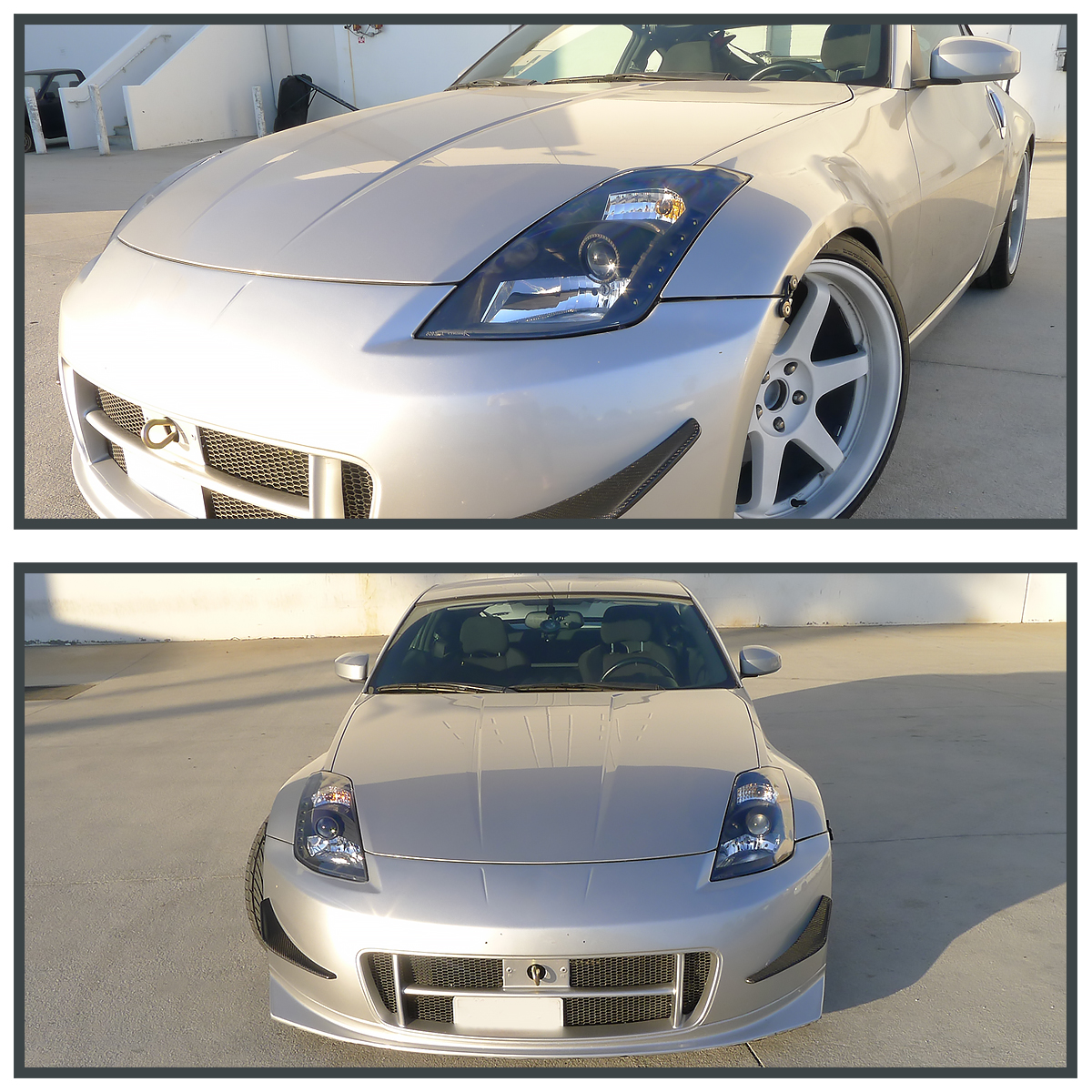 Upgrade Your 350Z's Look: Black Projector Headlights With LED Strip (2003-2005)