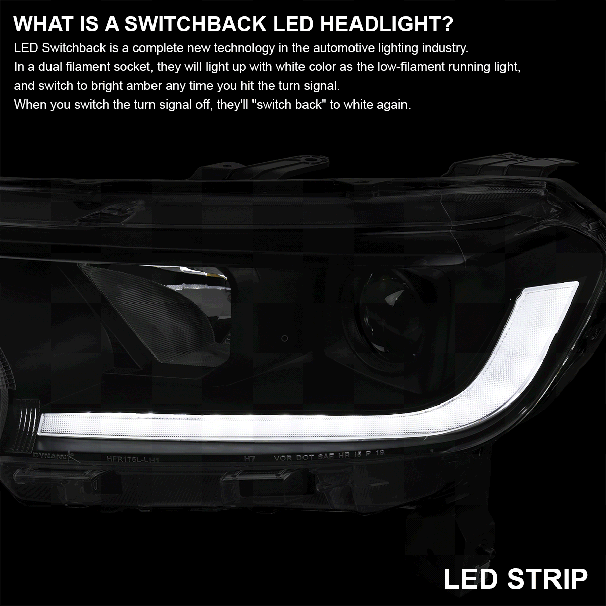CLEAR FITS 2019 2022 Ford Ranger XL XLT Headlights Switchback LED