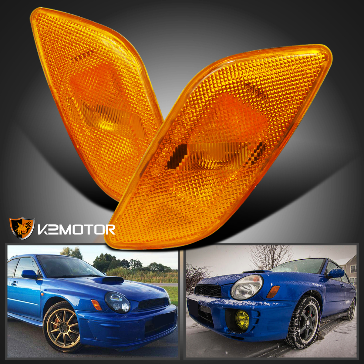 GTINTHEBOX Amber Side Marker Signal Lights – Fits Subaru Impreza WRX/RS/TS/Outback 2002-2003