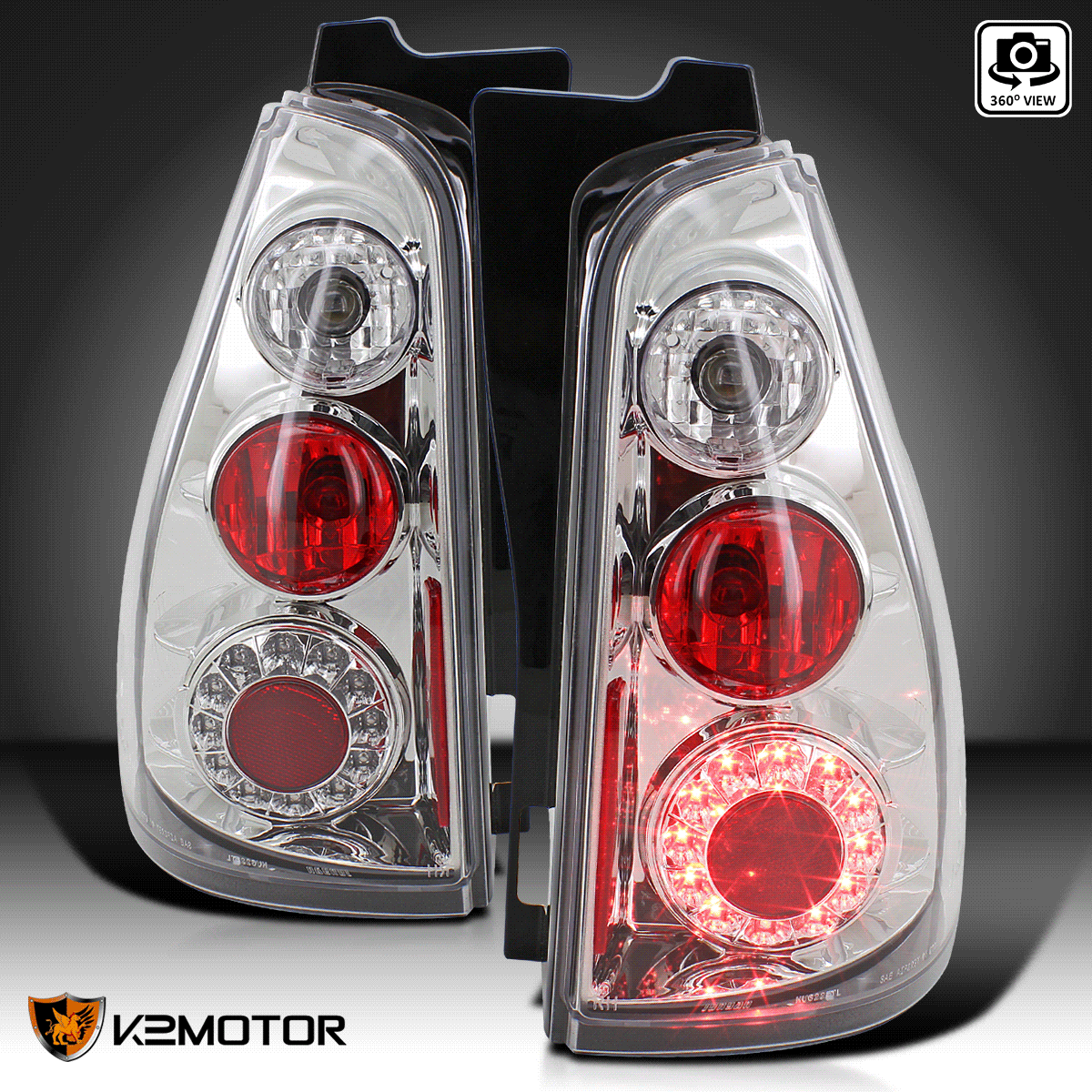 Left Right Pair 2003-2005 TOYOTA 4RUNNER Rear Brake w//o LED Center Tail Lights