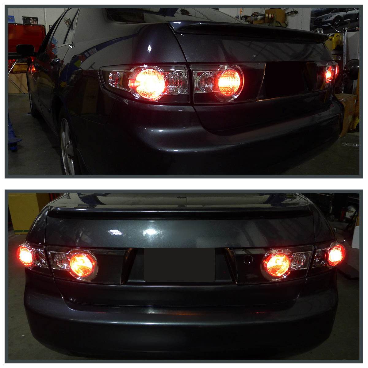 For 20032005 Honda Accord 4Dr Sedan Black Rear Tail Lights Brake Lamps