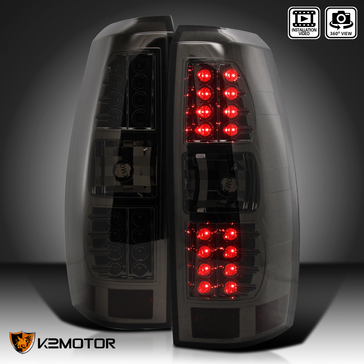 For 20072012 Chevy Avalanche LED Smoke Rear Brake Tail Brake Lights