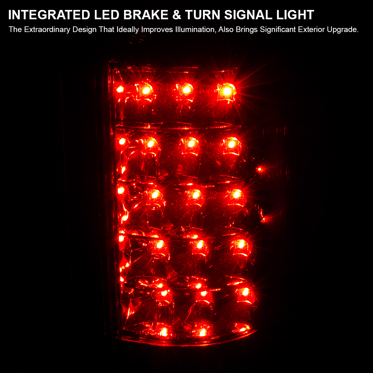 For 1988-1998 Chevy GMC C10 C/K Pickup Red/Smoke LED Tail Brake Lights