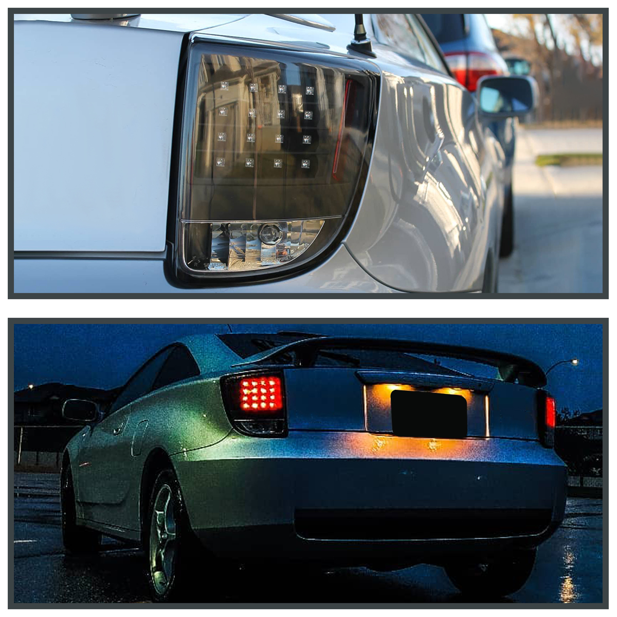 Black Fits 2000-2005 Toyota Celica LED Tail Lights Brake Lamps