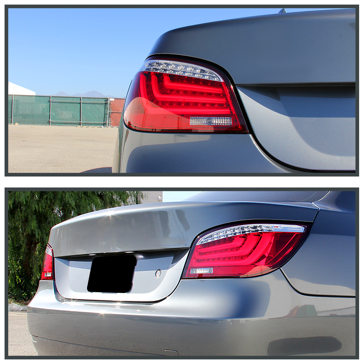 Red Fits 2004-2007 BMW E60 5-Series 525i 530i LED Tail Lights