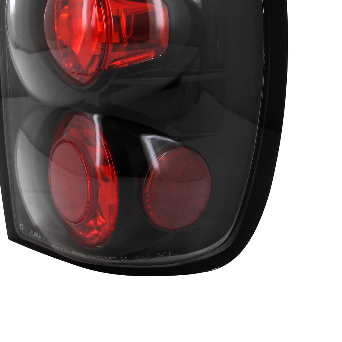 1995-1997 Ford Explorer SUV Black Replacement Tail Lights Rear Brake Lamps Pair