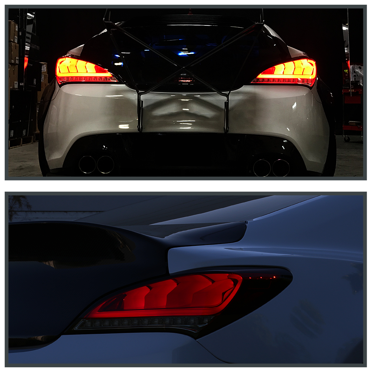 For 20102016 Hyundai Genesis Coupe 2Dr Red Smoke LED Sequential Tail