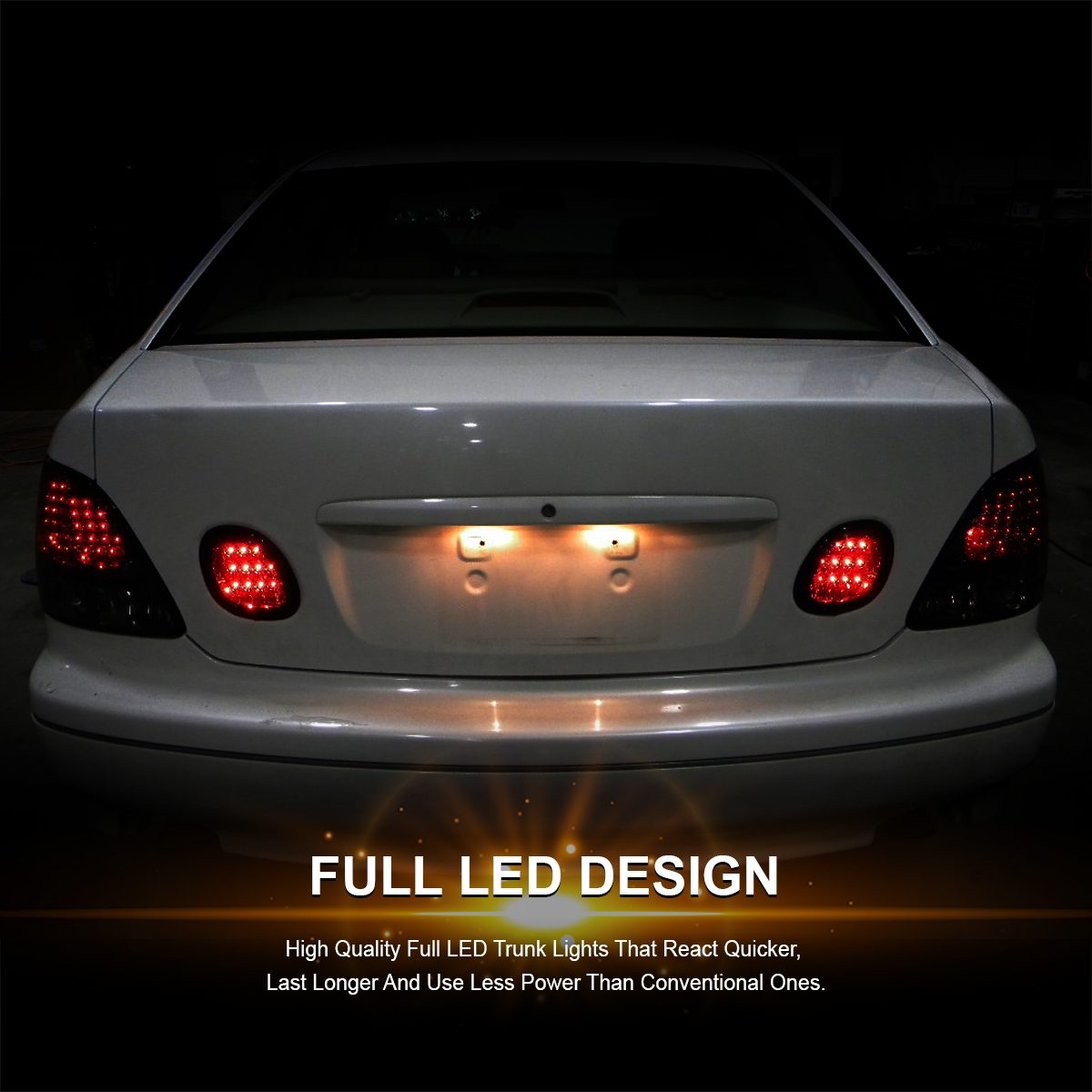 Red Fits 1998-2005 Lexus GS300 400 430 LED Tail Lights Brake Lamps