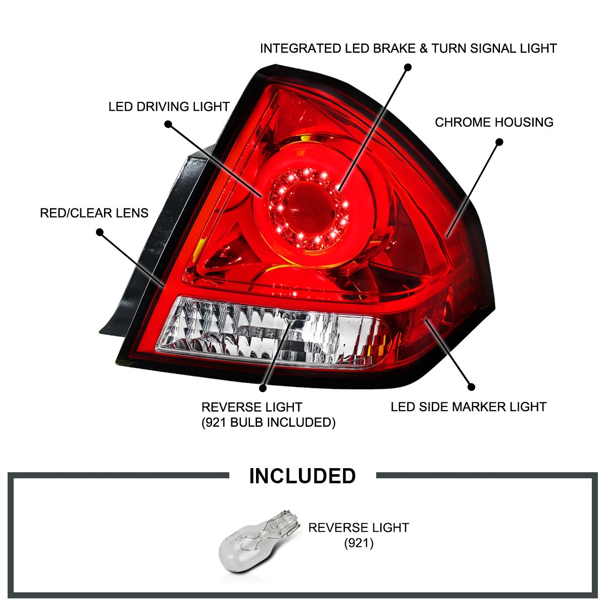 Parts & Accessories Black 20062013 Chevy Impala Halo LED Running