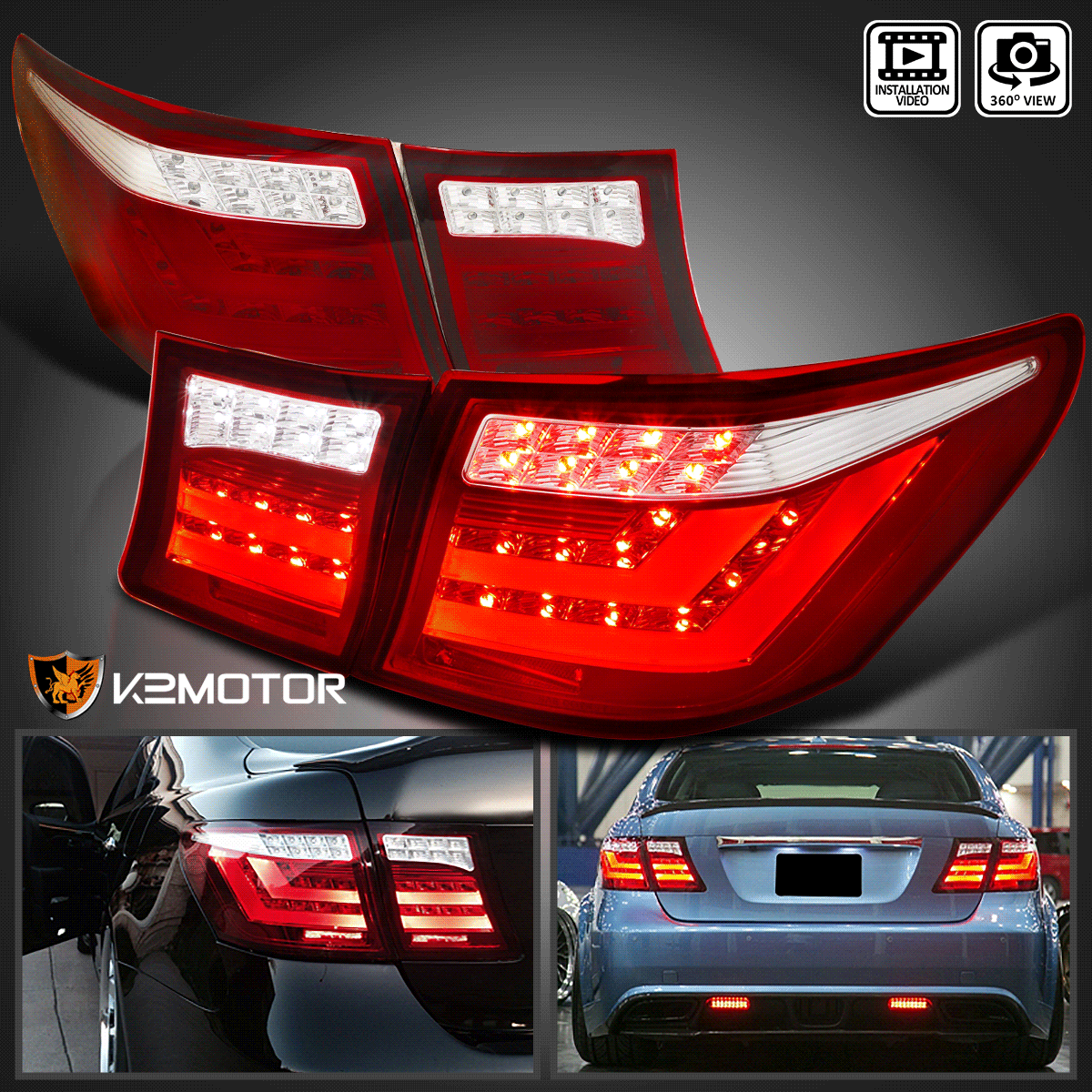 Fits 2007-2009 Lexus LS460 Full LED Tail Lights Brake Reverse+