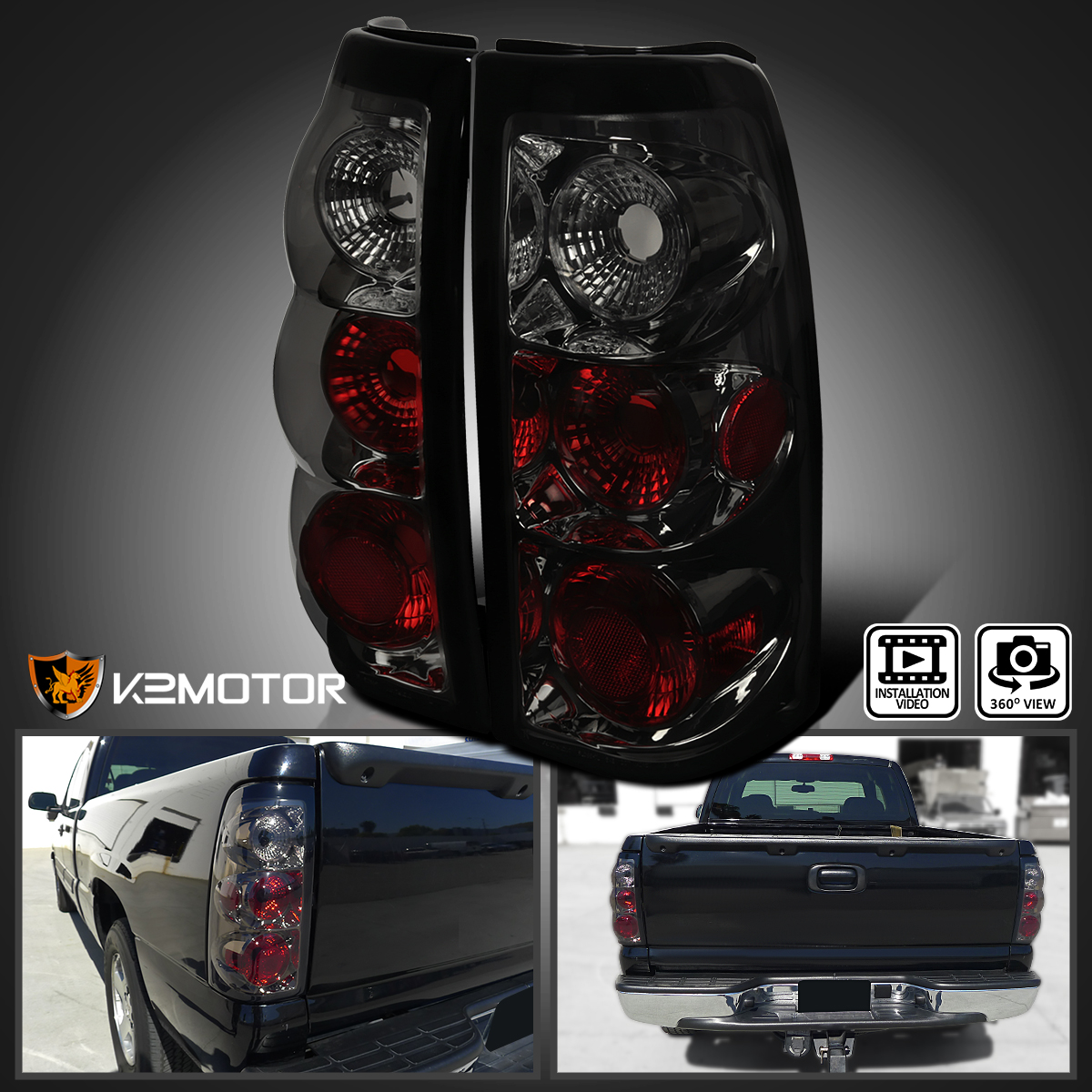 For 2003-2006 Chevy Silverado 1500 2500 3500 Clear Tail Brake Lights
