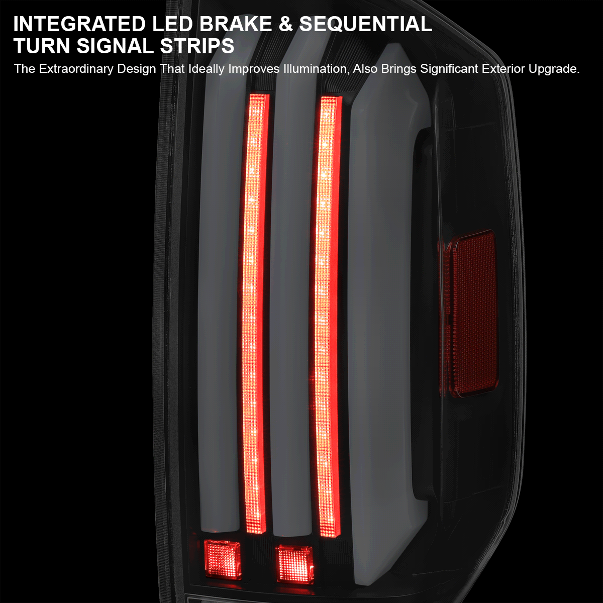 Fits 2014-2021 Toyota Tundra Black Full LED Tail Lights Sequential