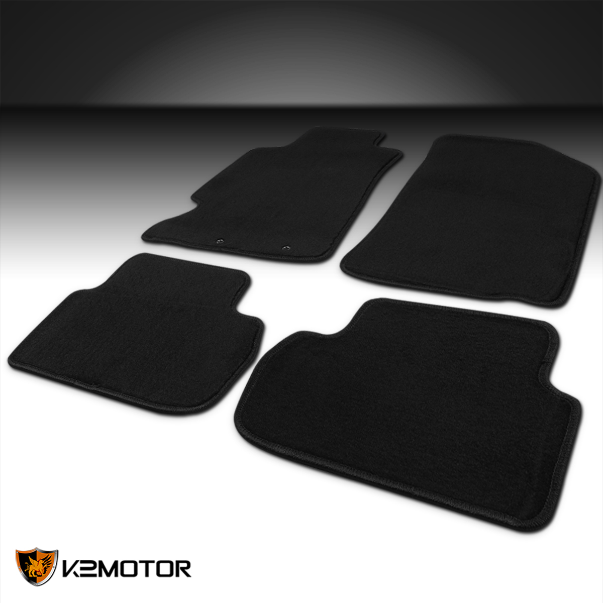 Black Coverking Custom Fit Rear Floor Mats for Select Acura RSX Models Nylon Carpet